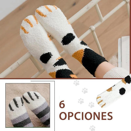 Calcetines de piso de garra de gato lindo
