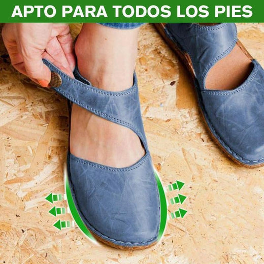 Sandalias Mary Jane con Velcro Vintage y Suaves