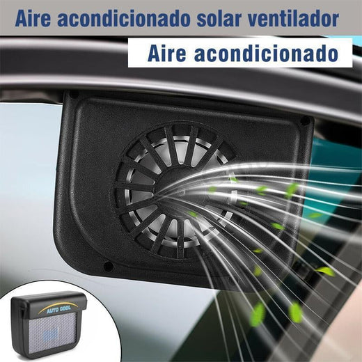 Ventilador de la ventana del coche usando energía solar