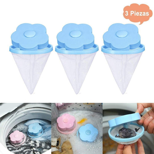 Bolsa de Filtro Removedor de Pelo y Pelusa, 3 Piezas/6 Piezas.