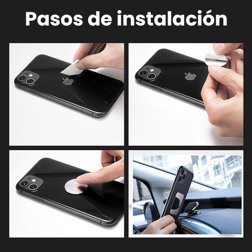 Soporte de teléfono para automóvil flexible ultra magnético