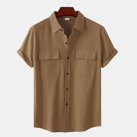 Camisa de Manga Corta de Lino para Hombre