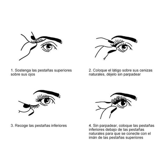 Pestañas magnéticas 3D sin pegamento