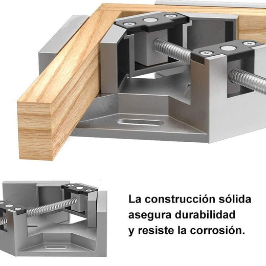 Abrazadera de soldadura de dos ejes