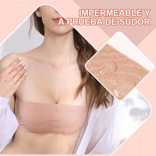 Sujetador invisible Mujer Levantamiento de senos Cinta para cubrir pezones