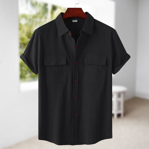 Camisa de Manga Corta de Lino para Hombre