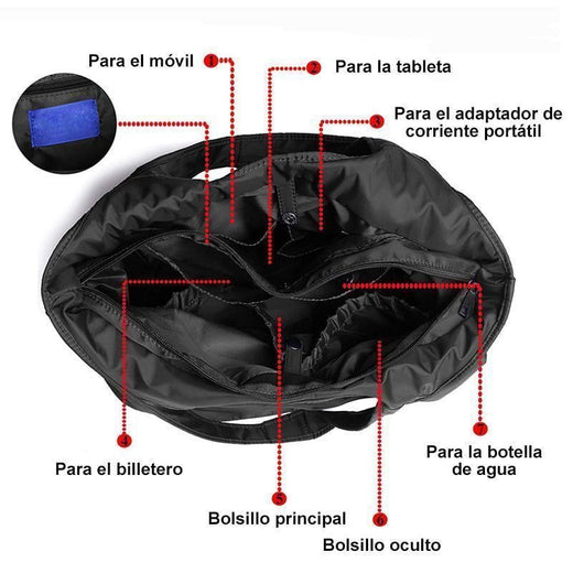 Bolso de Hombro Portátil Para Mujeres de Oxford de Gran Capacidad