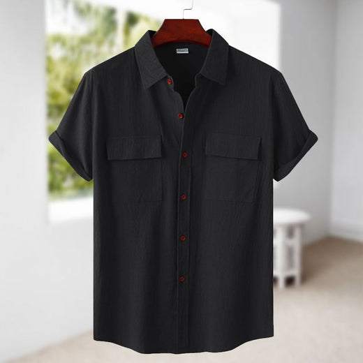 Camisa de Manga Corta de Lino para Hombre