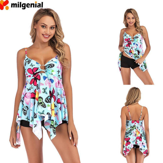 Bikini Con Estampado Mriposa, Traje de Bikini de Gran Tamaño