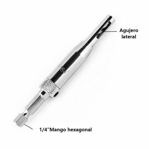 Posicionamiento del abridor de agujeros