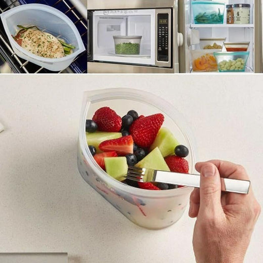 Bolsas reutilizables de silicona para almacenamiento de alimentos (3 PCS)