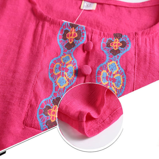 Traje de ocio de verano de dos piezas de algodón-lino