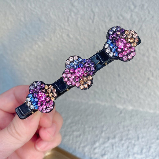 Tres Clips de Pelo Lateral de Flores