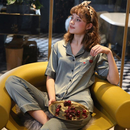 Traje de pareja pijama para el verano, transpirable y cómodo