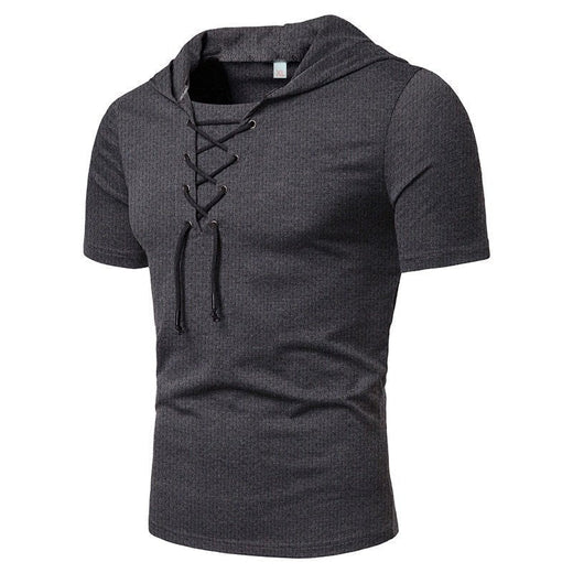 Camiseta casual de verano con cordón para hombre