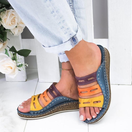 Sandalias de Costura multicoloras Modernas