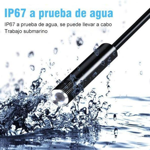 Android Endoscopio Cámara flexible e impermeable