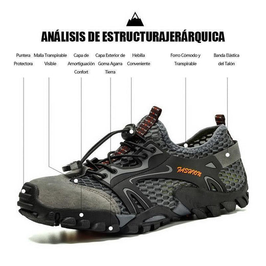 Zapatos Ligeros De Malla Transpirable Para Caminar Al Aire Libre Para Hombres