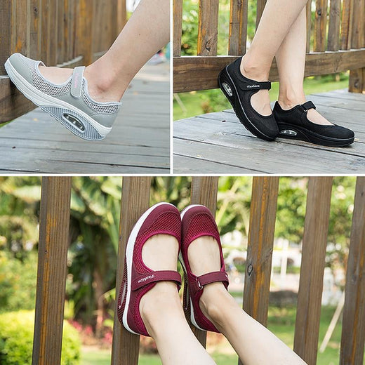Zapatos femeninos de malla transpirable con Amortiguador de aire