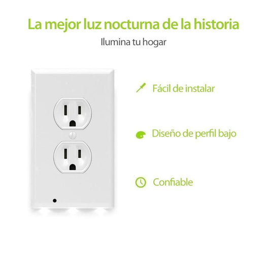 Placa de pared de salida Hirundo con luces de noche LED
