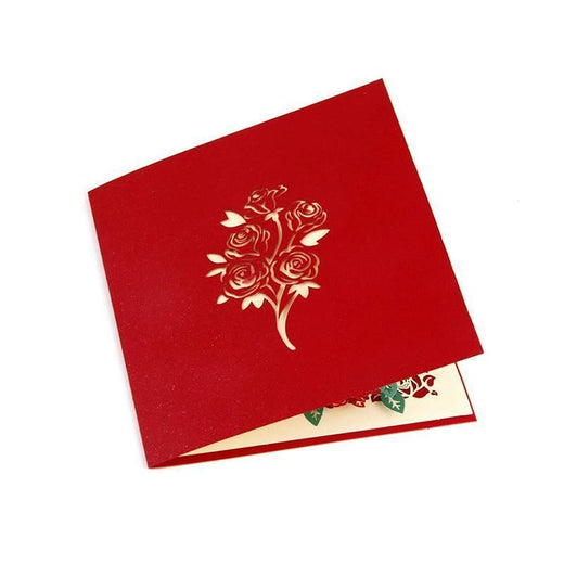 Tarjeta emergente de ramo de rosas - tarjeta de San Valentín/San Jorge