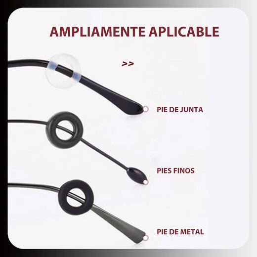 Retenedores de gafas confort antideslizantes redondos (5 pares)