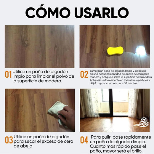 Búho Sabio Pomada y cepillo para muebles