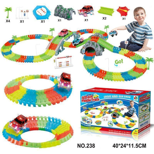 Pista de carreras luminosa para coche