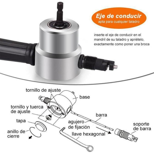 Bequee Cortador de Doble Cabeza para Chapa Metálica