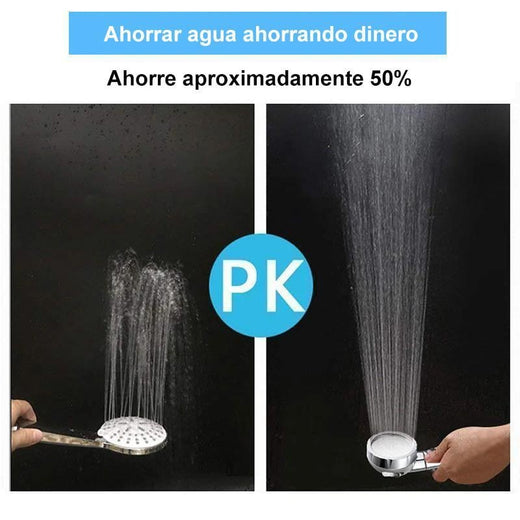 Cabezal de ducha con interruptor ajustable