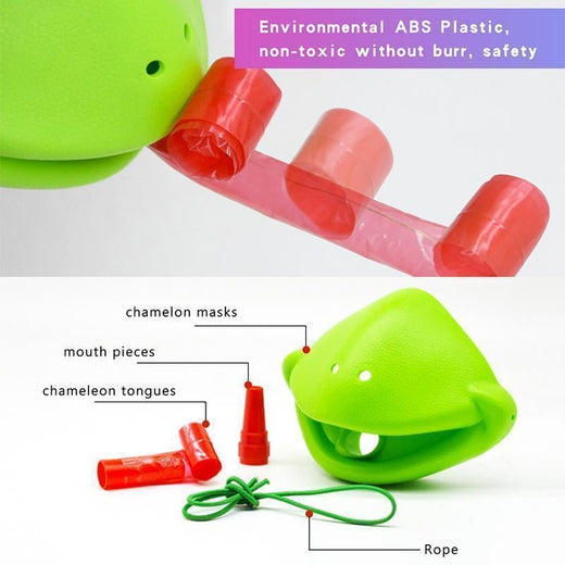 Chameleon sticking tongue
