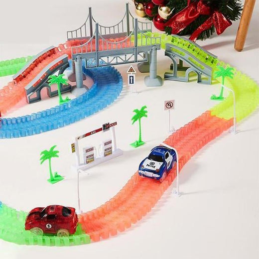 Pista de carreras luminosa para coche