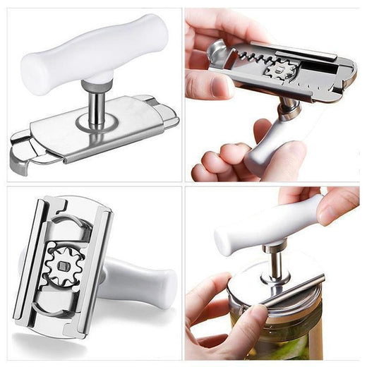 Abrelatas de acero inoxidable de tamaƱo ajustable
