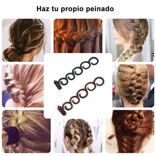 Twist Plait Hair DIY Trenza Herramientas de peluquería (2 piezas)