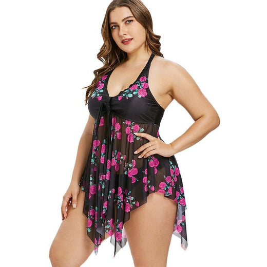 Bikini Con Estampado Floral, Traje de Bikini de Gran Tamaño