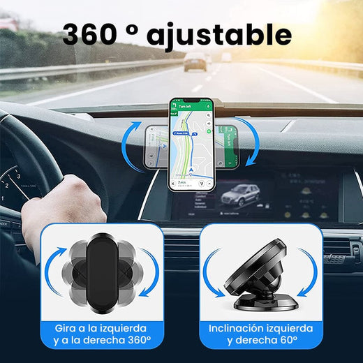 Soporte de teléfono para automóvil flexible ultra magnético