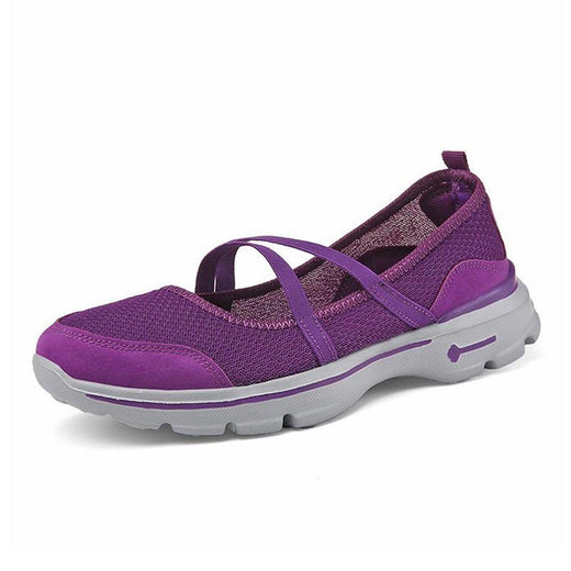 Zapatillas Planas con Tejido Elástico con suela desantilizante, Malla Transpirable.