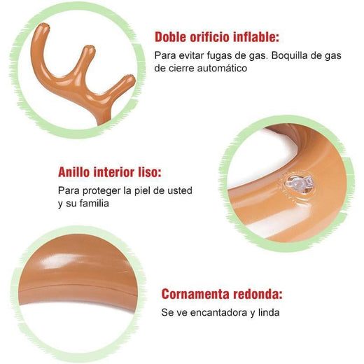 Astas de reno inflables navideñas / orejas de conejo