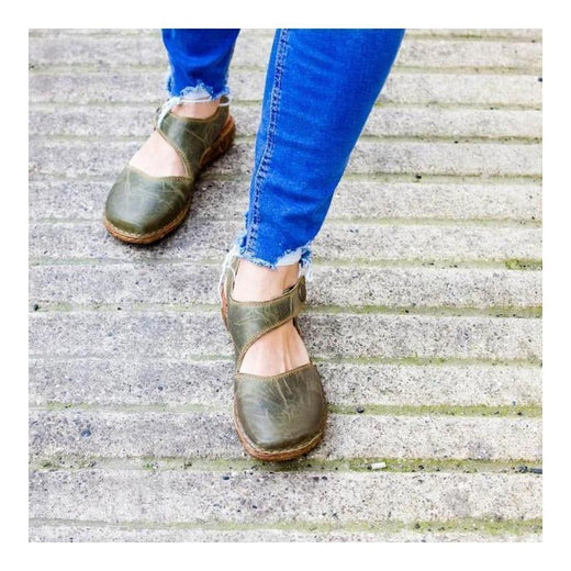 Sandalias Mary Jane con Velcro Vintage y Suaves