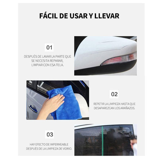 Tela mágica para eliminar los arañazos del coche