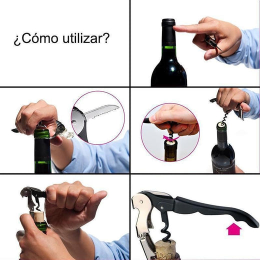 Vino abridor Kit, 4 tipos