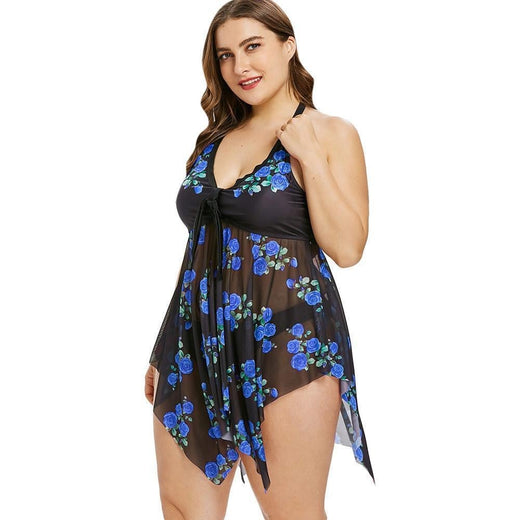 Bikini Con Estampado Floral, Traje de Bikini de Gran Tamaño