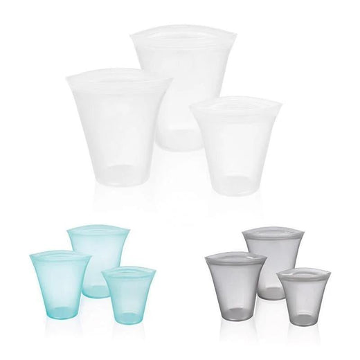 Bolsas reutilizables de silicona para almacenamiento de alimentos (3 PCS)