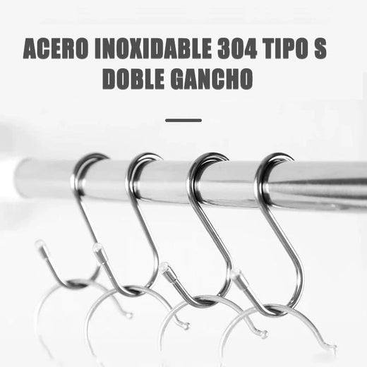 Acero inoxidable de tipo S doble gancho