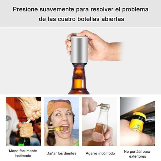 Abrebotellas de cerveza magnético-automático