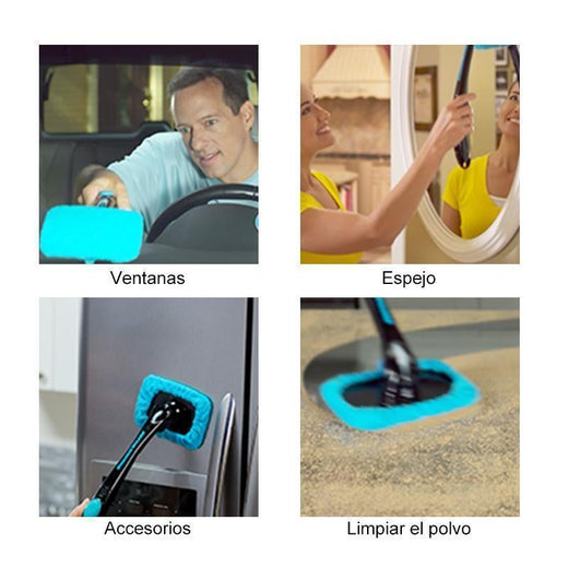 Todo en uno, Limpiador de microfibra con mango largo