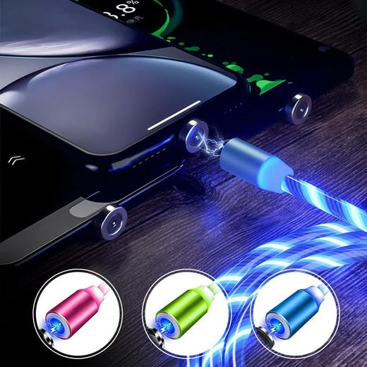 3 EN 1 LED CABLE DE CARGA USB MAGNETICO