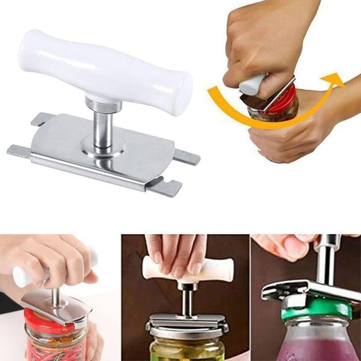 Abrelatas de acero inoxidable de tamaƱo ajustable