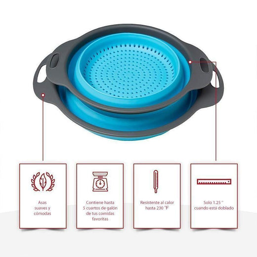 Cesta de drenaje redonda y plegable