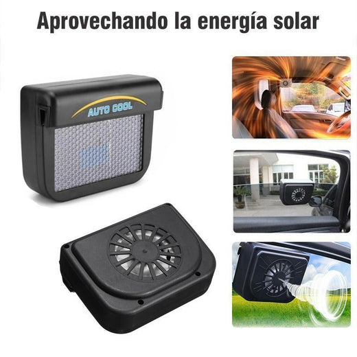 Ventilador de la ventana del coche usando energía solar